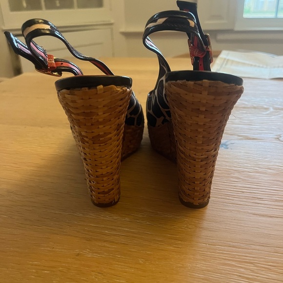 Banana Republic Giraffe Peeptoe slingback Wedge 9 - Picture 4 of 4